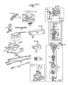 Electric Starter,electrical Diagram and Parts List for 110902-1114-XX  Briggs and Stratton Engine